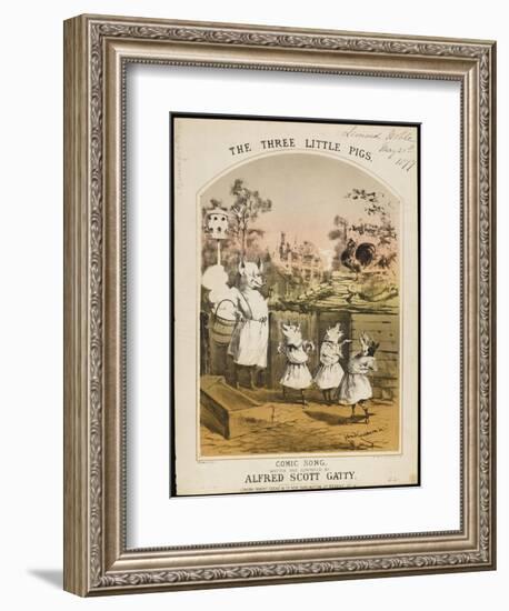 The Three Little Pigs in Human Dress-null-Framed Art Print