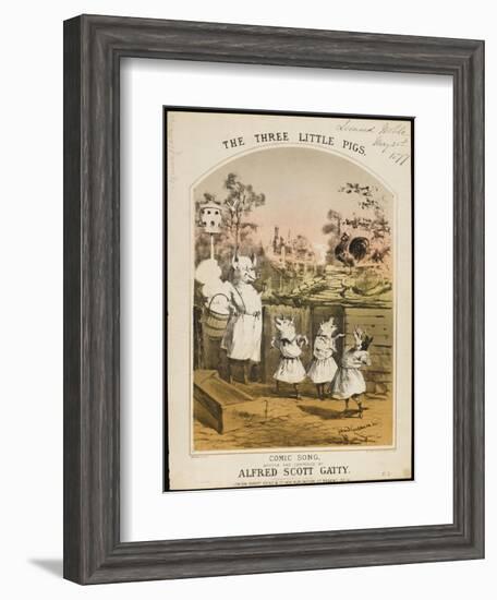 The Three Little Pigs in Human Dress-null-Framed Art Print