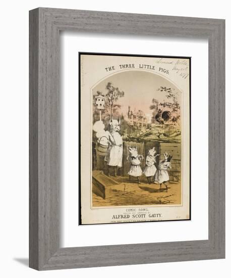 The Three Little Pigs in Human Dress-null-Framed Art Print