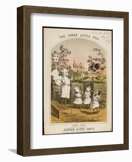 The Three Little Pigs in Human Dress-null-Framed Art Print