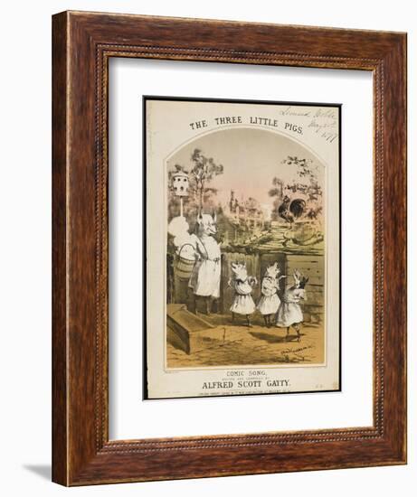 The Three Little Pigs in Human Dress-null-Framed Art Print