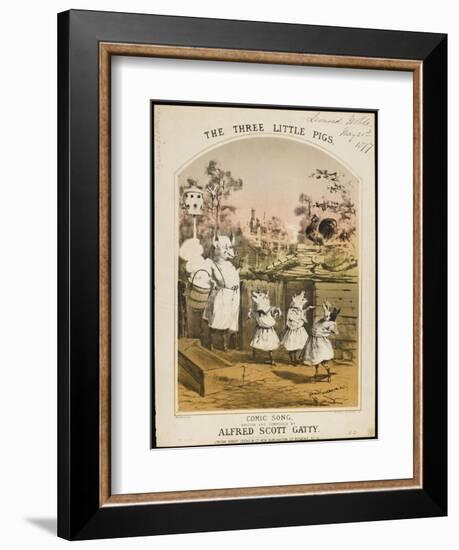 The Three Little Pigs in Human Dress-null-Framed Art Print