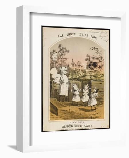 The Three Little Pigs in Human Dress-null-Framed Art Print