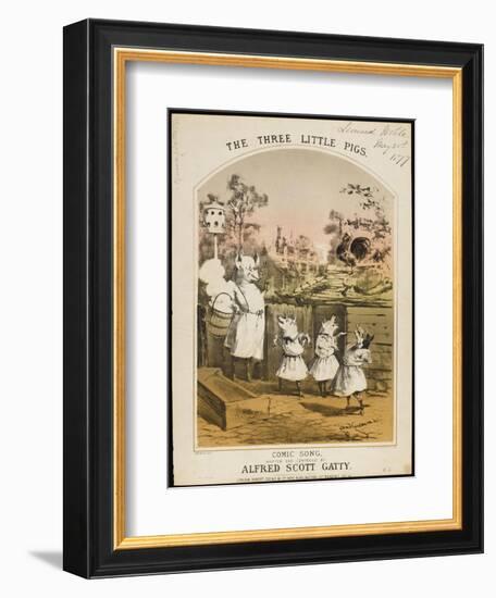 The Three Little Pigs in Human Dress-null-Framed Art Print