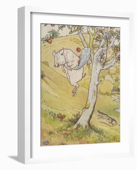 The Three Little Pigs-Leonard Leslie Brooke-Framed Giclee Print