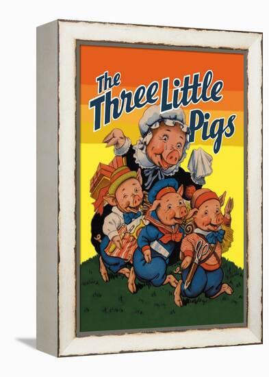 The Three Little Pigs-Milo Winter-Framed Stretched Canvas