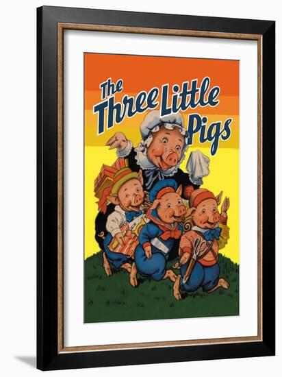 The Three Little Pigs-Milo Winter-Framed Art Print