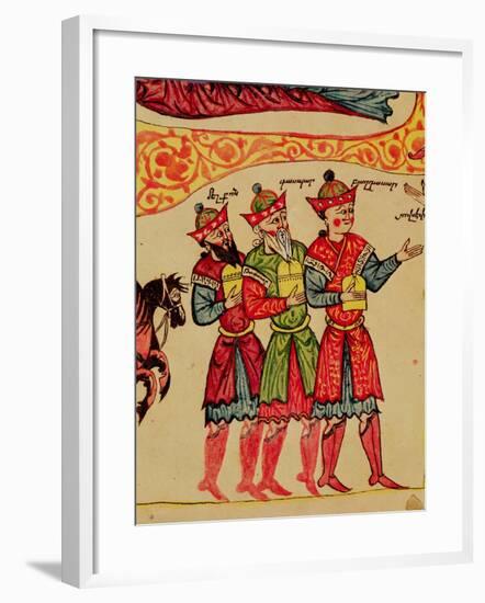 The Three Magi, Detail from the Nativity, 12th-13th Century-null-Framed Giclee Print