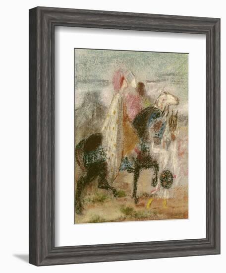 The Three Magi, Started in 1860 and Reworked after 1882-Gustave Moreau-Framed Giclee Print