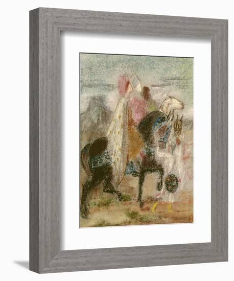 The Three Magi, Started in 1860 and Reworked after 1882-Gustave Moreau-Framed Giclee Print