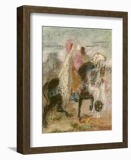 The Three Magi, Started in 1860 and Reworked after 1882-Gustave Moreau-Framed Giclee Print