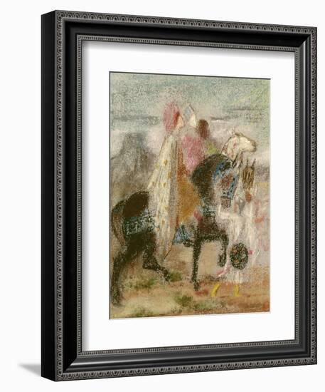 The Three Magi, Started in 1860 and Reworked after 1882-Gustave Moreau-Framed Giclee Print