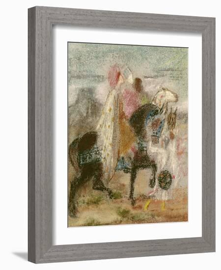 The Three Magi, Started in 1860 and Reworked after 1882-Gustave Moreau-Framed Giclee Print