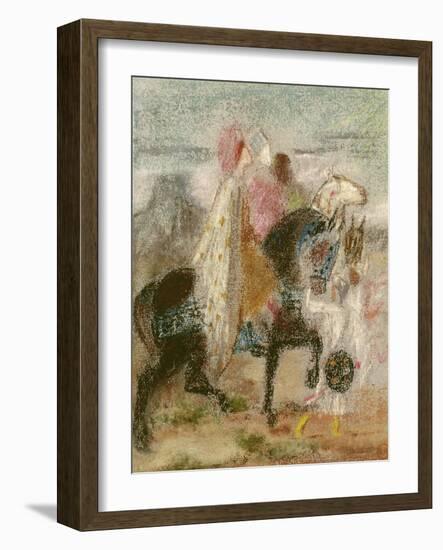 The Three Magi, Started in 1860 and Reworked after 1882-Gustave Moreau-Framed Giclee Print