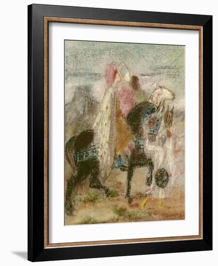 The Three Magi, Started in 1860 and Reworked after 1882-Gustave Moreau-Framed Giclee Print