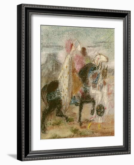 The Three Magi, Started in 1860 and Reworked after 1882-Gustave Moreau-Framed Giclee Print