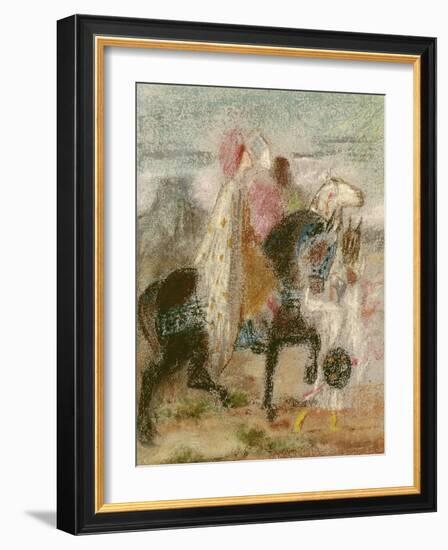 The Three Magi, Started in 1860 and Reworked after 1882-Gustave Moreau-Framed Giclee Print