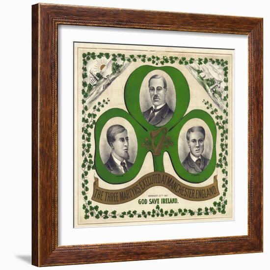 The Three Martyrs Executed at Manchester, England: God Save Ireland, Published C.1893-null-Framed Giclee Print