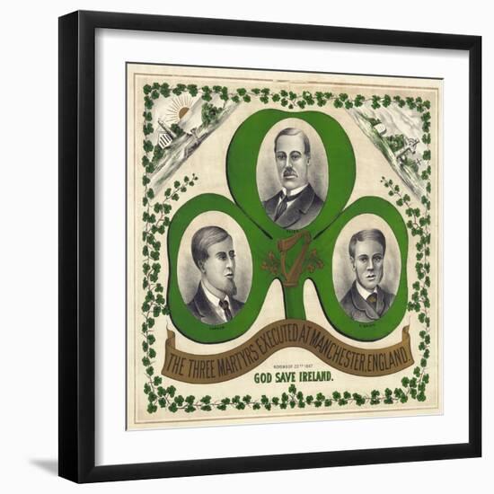 The Three Martyrs Executed at Manchester, England: God Save Ireland, Published C.1893-null-Framed Giclee Print