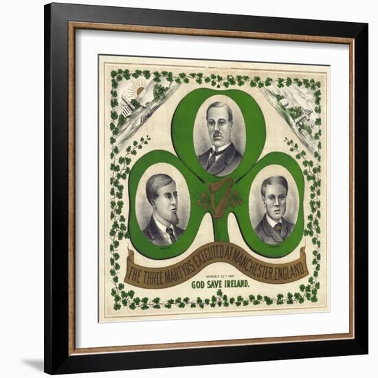The Three Martyrs Executed at Manchester, England: God Save Ireland, Published C.1893-null-Framed Giclee Print