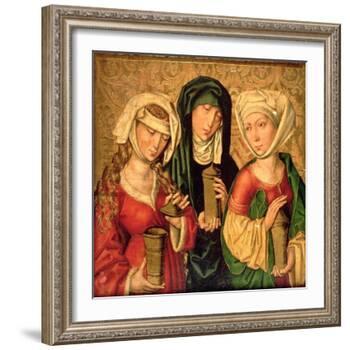 The Three Marys on Gold Ground Panels-Michael Wolgemut Or Wolgemuth-Framed Giclee Print
