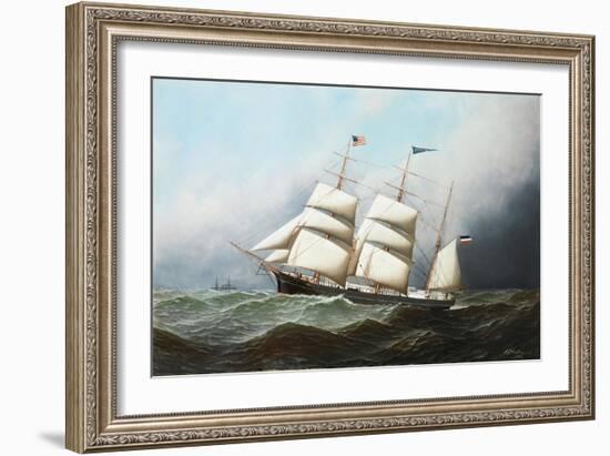 The Three Masted Barque, 'Ceres', Bound For the U. S. A, 1881-Antonio Jacobsen-Framed Giclee Print