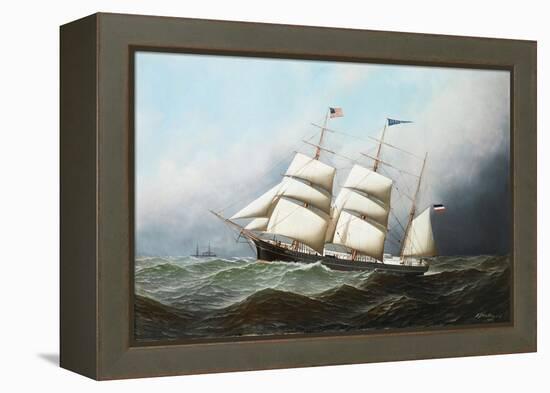 The Three Masted Barque, 'Ceres', Bound For the U. S. A, 1881-Antonio Jacobsen-Framed Premier Image Canvas