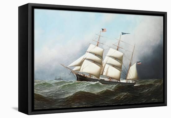 The Three Masted Barque, 'Ceres', Bound For the U. S. A, 1881-Antonio Jacobsen-Framed Premier Image Canvas