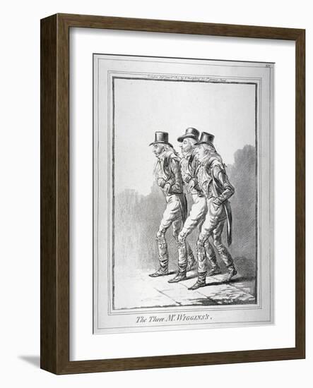 The Three Mr Wiggins's, 1803-James Gillray-Framed Giclee Print