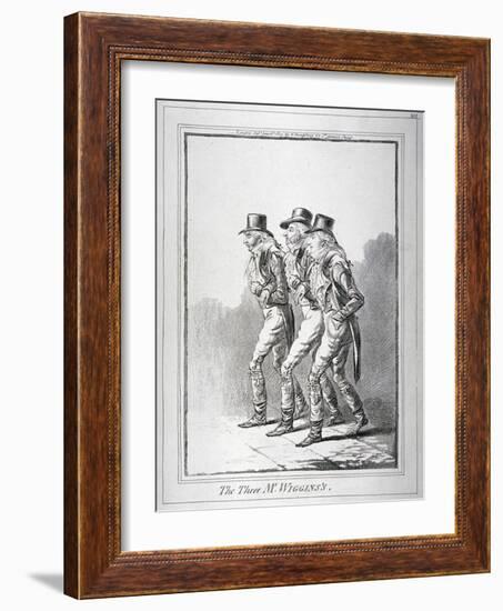 The Three Mr Wiggins's, 1803-James Gillray-Framed Giclee Print