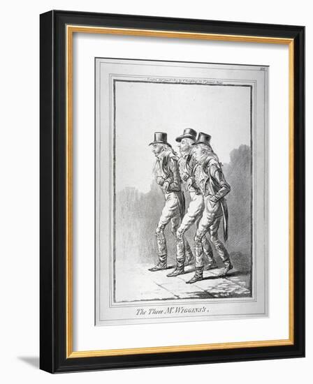 The Three Mr Wiggins's, 1803-James Gillray-Framed Giclee Print