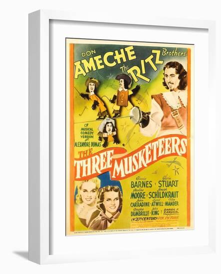 The Three Musketeers, the Ritz Brothers, Don Ameche, Gloria Stuart, Pauline Moore, 1939-null-Framed Photo