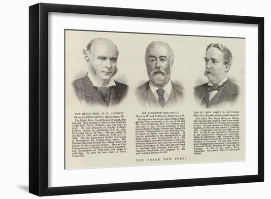 The Three New Peers-null-Framed Giclee Print