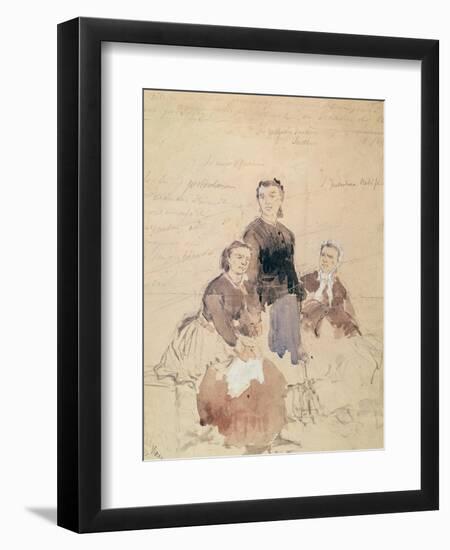 The Three Petroleuses, after 1870-Daniel Urrabieta Vierge-Framed Giclee Print