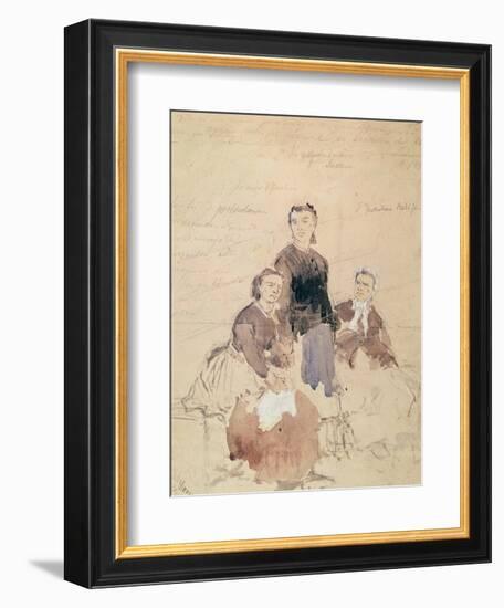 The Three Petroleuses, after 1870-Daniel Urrabieta Vierge-Framed Giclee Print