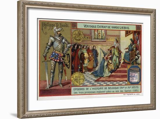 The Three Princesses Pleading for Mercy on Behalf of the People of Ghent, 1385-null-Framed Giclee Print