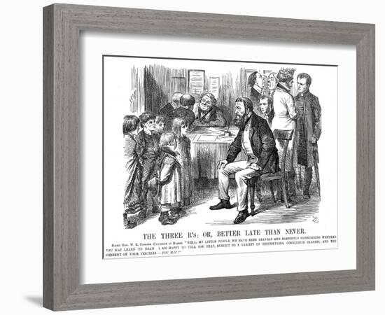 The Three R's or Better Late Than Never, 1870-John Tenniel-Framed Giclee Print