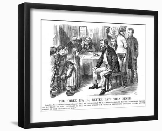 The Three R's or Better Late Than Never, 1870-John Tenniel-Framed Giclee Print