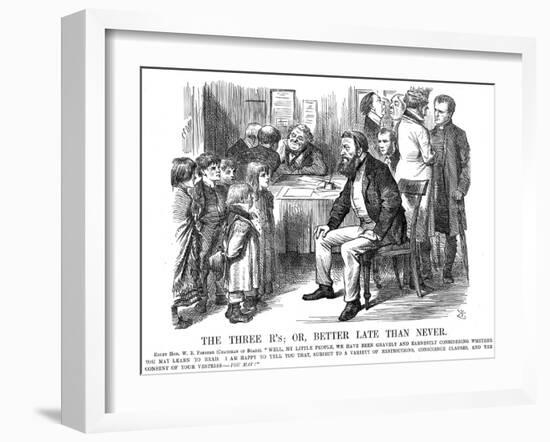 The Three R's or Better Late Than Never, 1870-John Tenniel-Framed Giclee Print