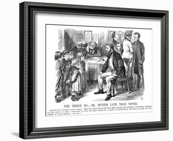 The Three R's or Better Late Than Never, 1870-John Tenniel-Framed Giclee Print