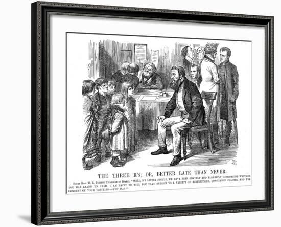 The Three R's or Better Late Than Never, 1870-John Tenniel-Framed Giclee Print