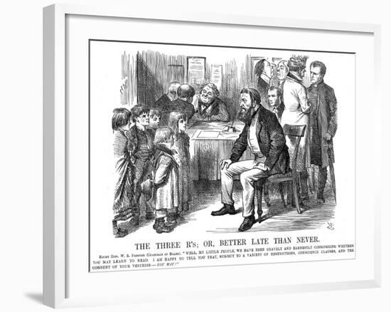 The Three R's or Better Late Than Never, 1870-John Tenniel-Framed Giclee Print