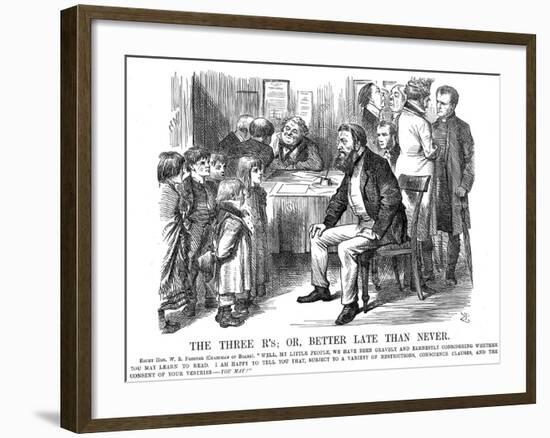 The Three R's or Better Late Than Never, 1870-John Tenniel-Framed Giclee Print