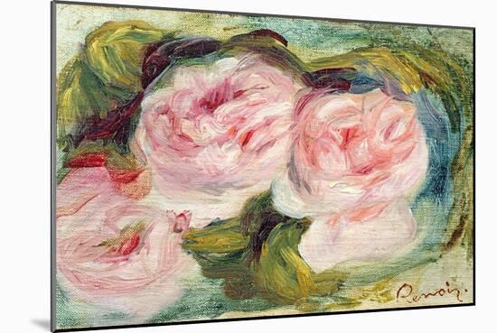 The Three Roses-Pierre-Auguste Renoir-Mounted Giclee Print