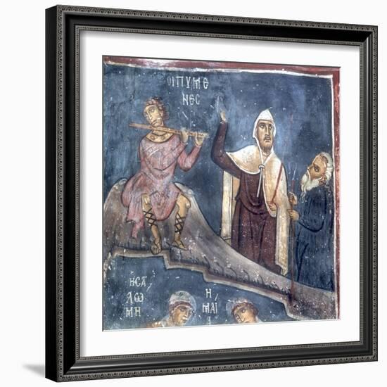 The Three Shepherds, Detail from the Nativity-null-Framed Giclee Print