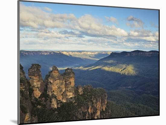 The Three Sisters and Jamison Valley, Blue Mountains, Blue Mountains National Park, Nsw, Australia-Jochen Schlenker-Mounted Photographic Print