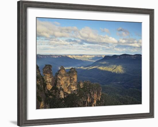 The Three Sisters and Jamison Valley, Blue Mountains, Blue Mountains National Park, Nsw, Australia-Jochen Schlenker-Framed Photographic Print