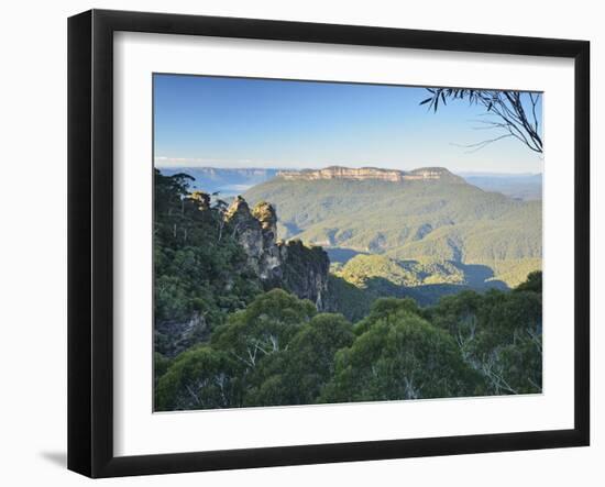 The Three Sisters and Mount Solitary, Blue Mountains, Blue Mountains National Park, Nsw, Australia-Jochen Schlenker-Framed Photographic Print