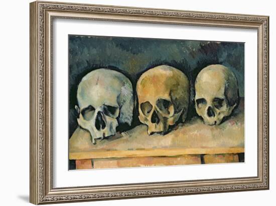 The Three Skulls, c.1900-Paul Cézanne-Framed Giclee Print