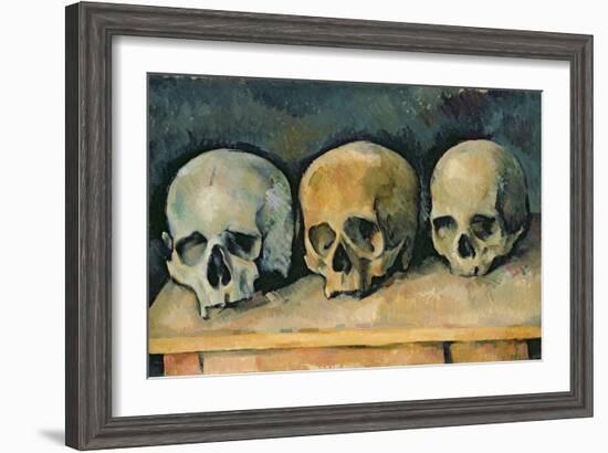 The Three Skulls, c.1900-Paul Cézanne-Framed Giclee Print